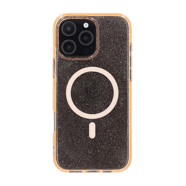 iPhone 16 Pro Max Rvelon Mobilskal TPU med MagSafe - Glitter Guld Guld