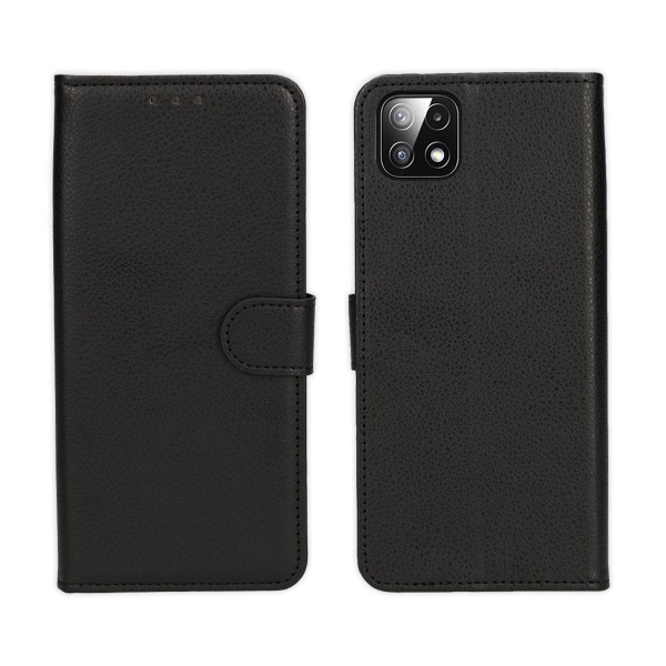 Samsung Galaxy A22 5G Plånboksfodral med Stativ - Svart Black