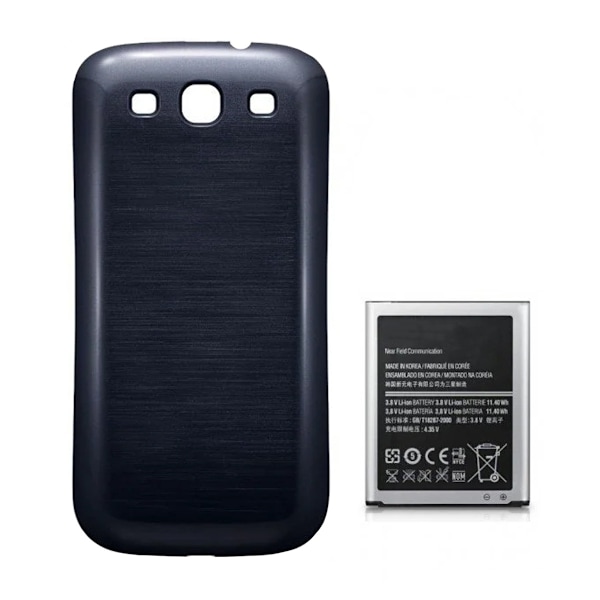 Samsung Galaxy S3 Batteri med Baksida - Blå Blue