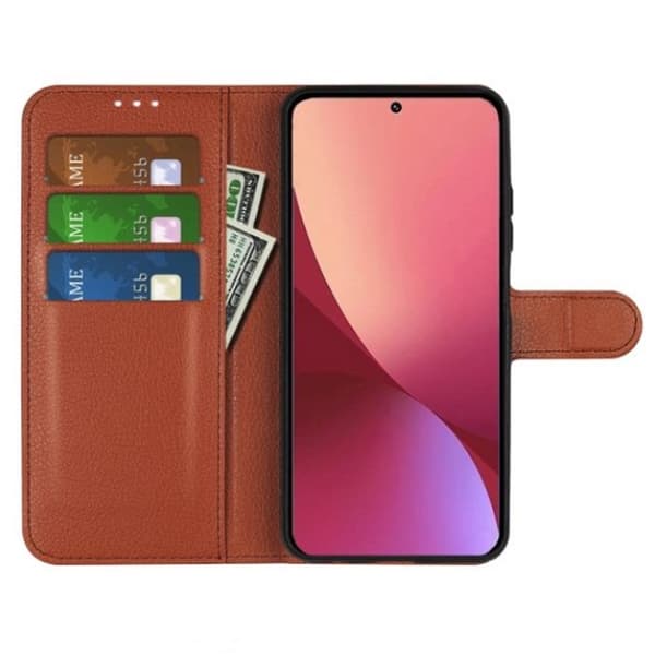 Samsung Galaxy A14 5G Plånboksfodral med Stativ - Brun Brown