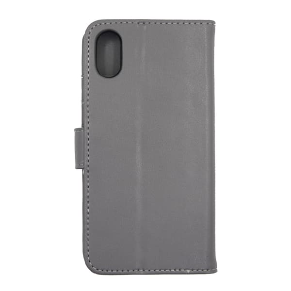 iPhone X/XS Plånboksfodral Magnet Läder med Stativ - Grå Brun
