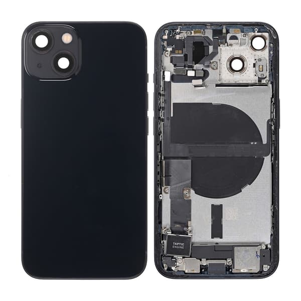 iPhone 13 Baksida med Komplett Ram - Svart Black
