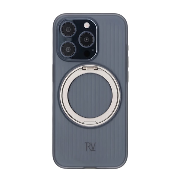 iPhone 15 Pro Max Rvelon Skal Roterande Magnet Stativ - Grå grå