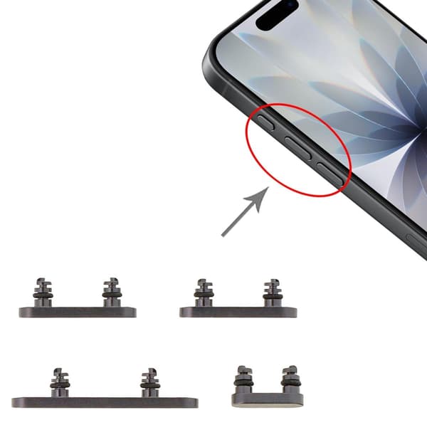 Knappsats för iPhone 17 - Svart Black