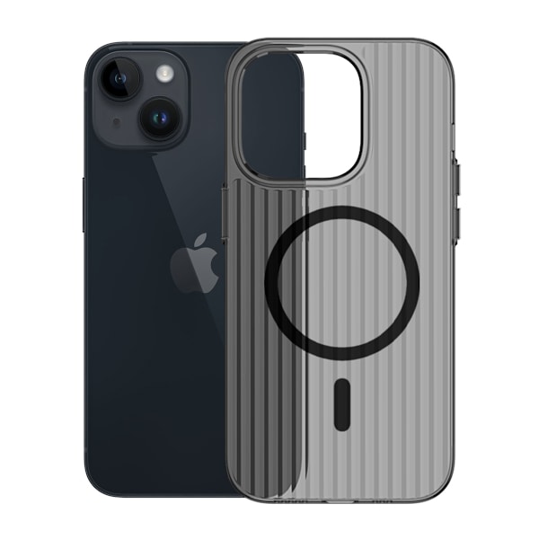 iPhone 15 Mobilskal Korrugerad - Svart Svart