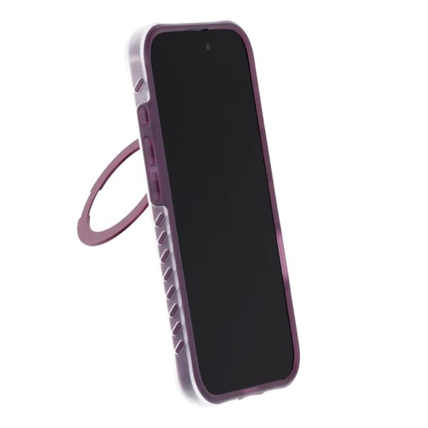 Matt Mobilskal med ringstativ för iPhone 17 - Lila lila