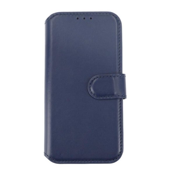 iPhone 15 Pro Plånboksfodral Läder Rvelon - Blå Marine blue