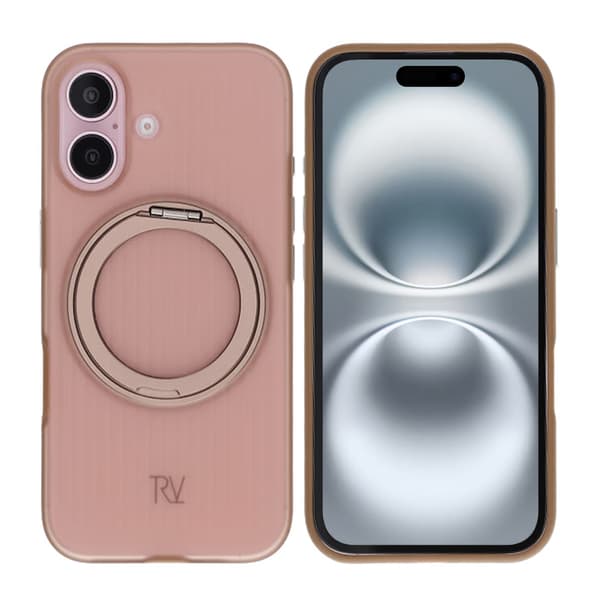 iPhone 16 Rvelon Skal Roterande Magnet Stativ - Brons brun