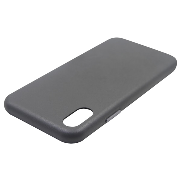 iPhone X/XS Läderfodral - Grå Grey