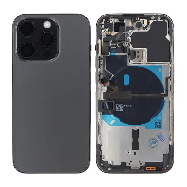 iPhone 14 Pro Baksida med Komplett Ram OEM - Grafit Grafitgrå
