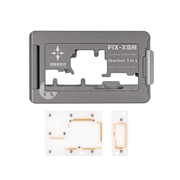 FIX-XSM iSocket 3-i-1 Stativ för lödning iPhone X/XS/XS Max Svart