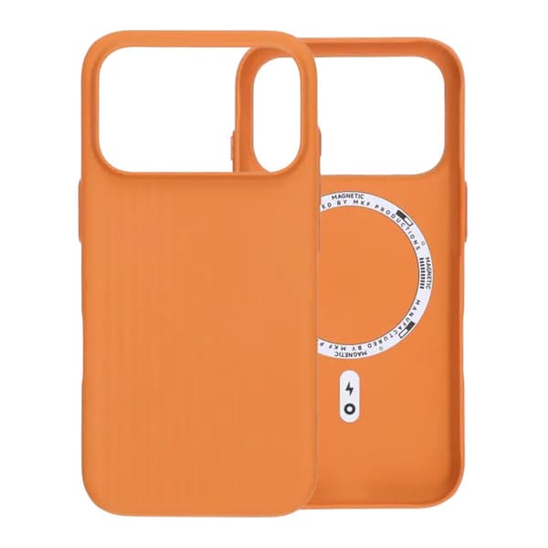 Korrugerat Skal med Magsafe för iPhone 17 Pro - Orange