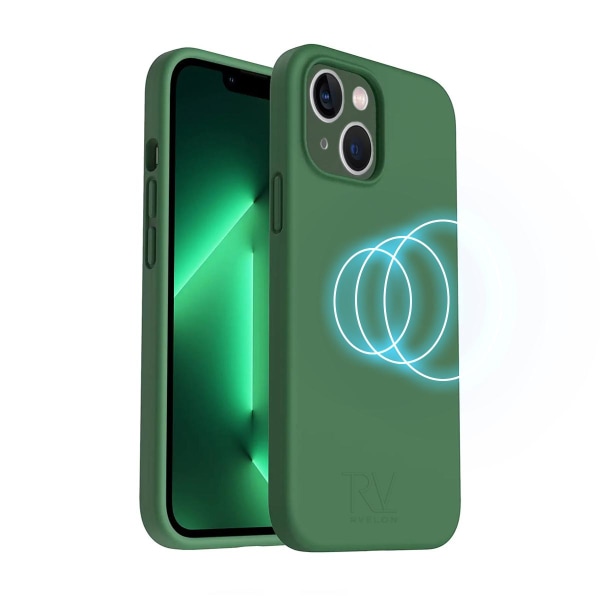 iPhone 14 Plus Silikonskal Rvelon MagSafe - Grön Green