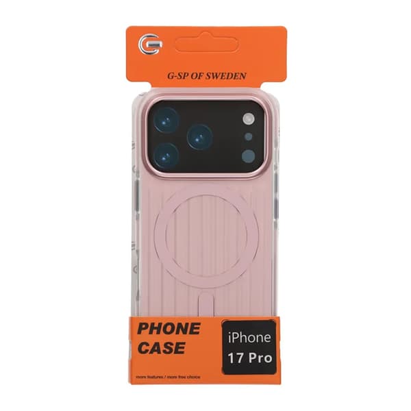 Mobilskal Korrugerad Magsafe för iPhone 17 Pro - Rosa Pink