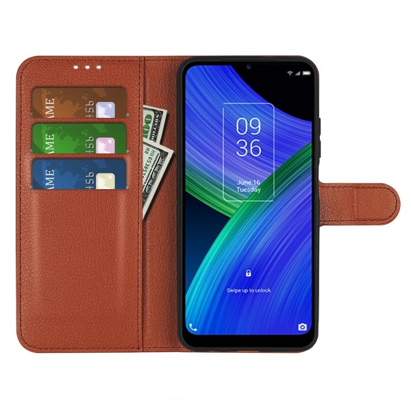 Samsung Galaxy A23 5G Plånboksfodral med Stativ - Brun Brown
