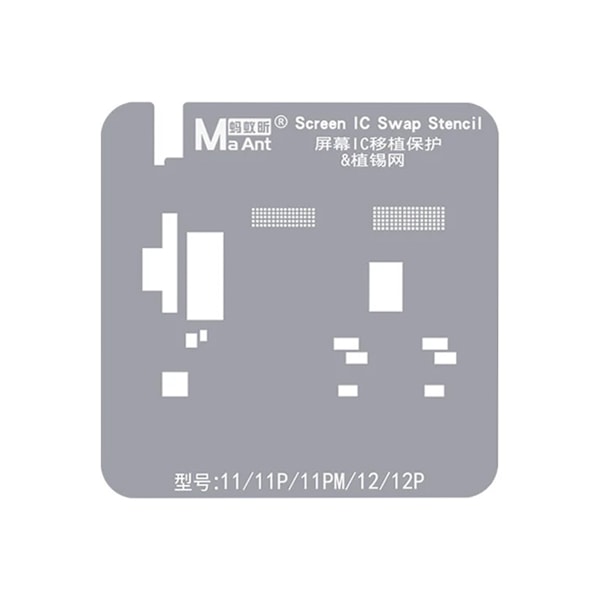 MaAnt Screen IC Polering Stencils för iPhone 11-15 Pro Max