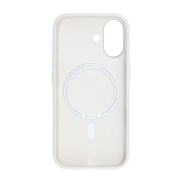 Mobilskal konstläder med Magsafe för iPhone 17 - Vit White
