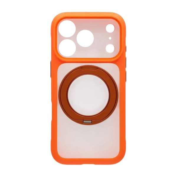 Skal med Roterbart MagSafe-Stativ för iPhone 17 Pro - Orange orange