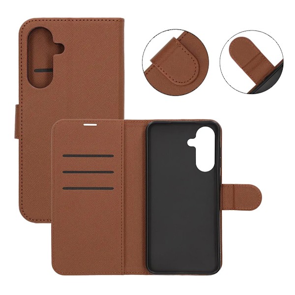 Samsung Galaxy A36 Plånboksfodral med Stativ - Brun Brown