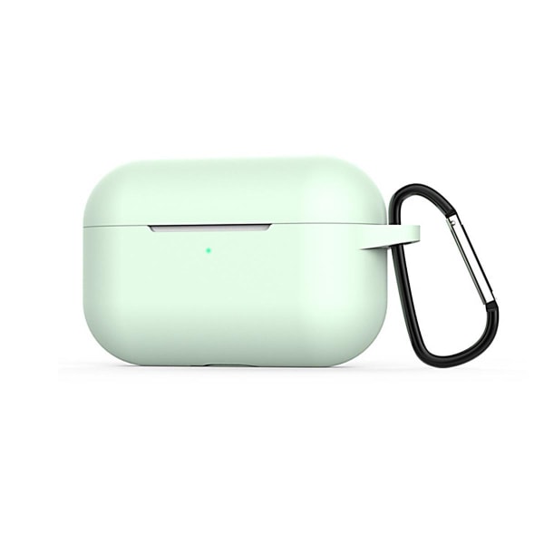 Airpods Pro Silikonskal med Karbinhake - Mintgrön Pastellgrön