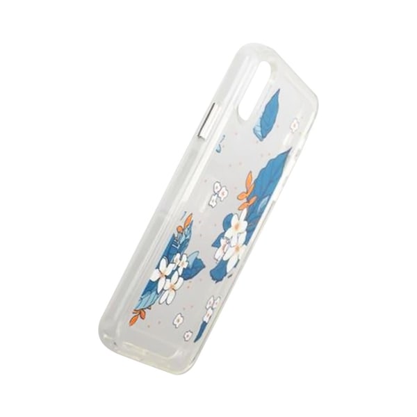 iPhone X/XS Mobilskal med motiv - Blå Blad Transparent