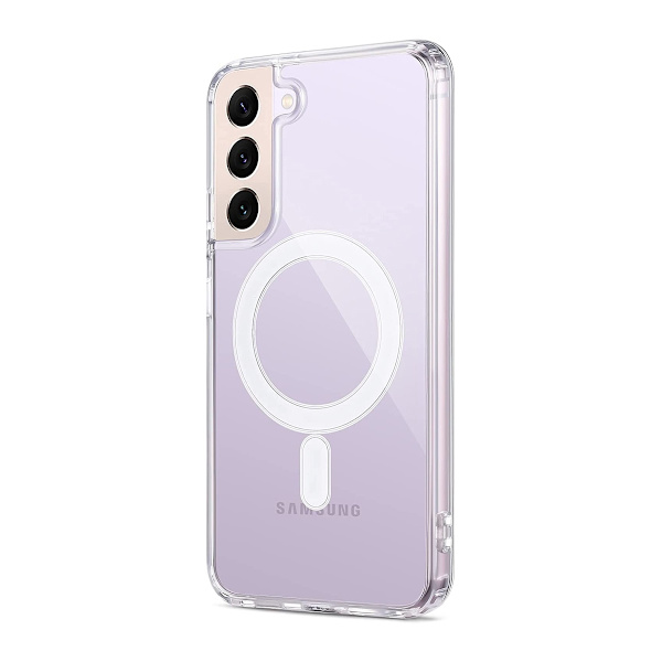 Samsung Galaxy S22 Mobilskal Hybrid med Magsafe - Transparent Transparent
