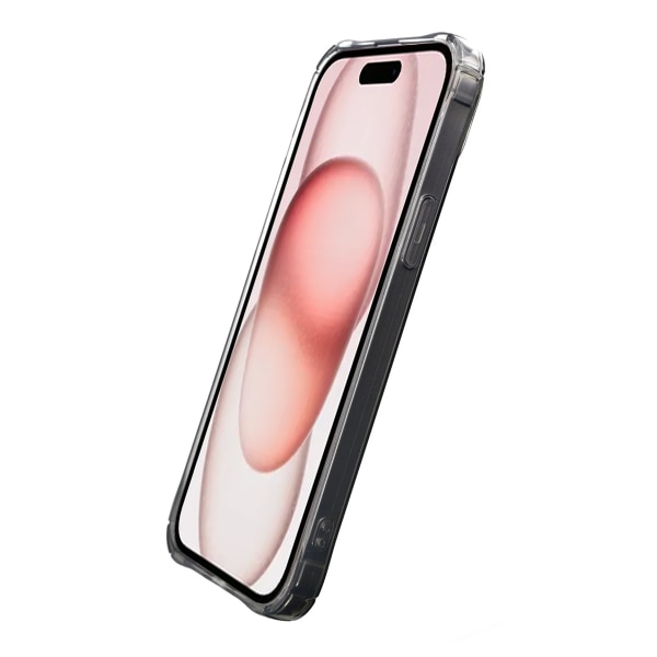 iPhone 15 Stöttåligt Skal med Korthållare - Svart Svart