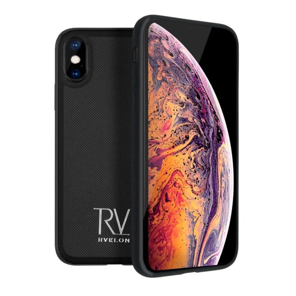 iPhone XS Max Plånboksfodral Magnet Rvelon - Svart Black