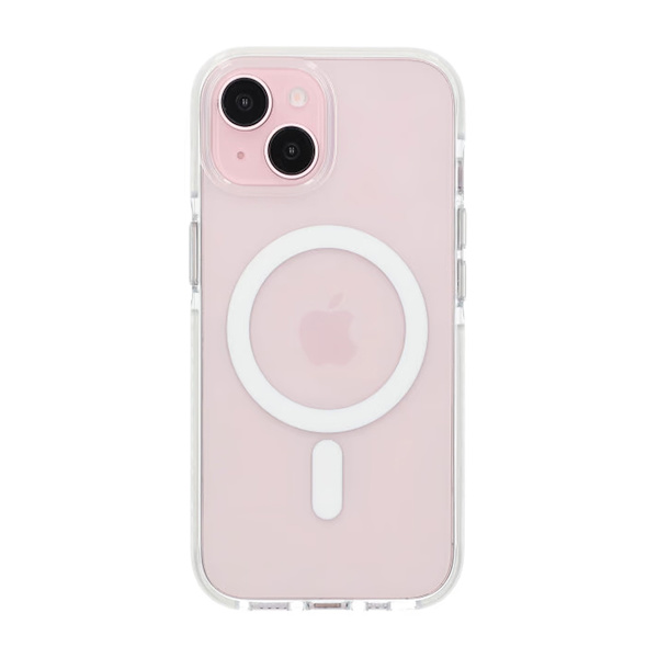iPhone 15 Mobilskal Magnet Dubbelskydd - Vit Vit