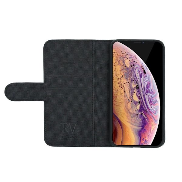 iPhone XS Max Plånboksfodral Magnet Rvelon - Svart Black