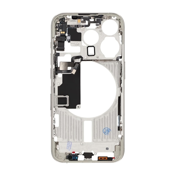 iPhone 15 Pro Mittenram med smådelar OEM - Titanvit White