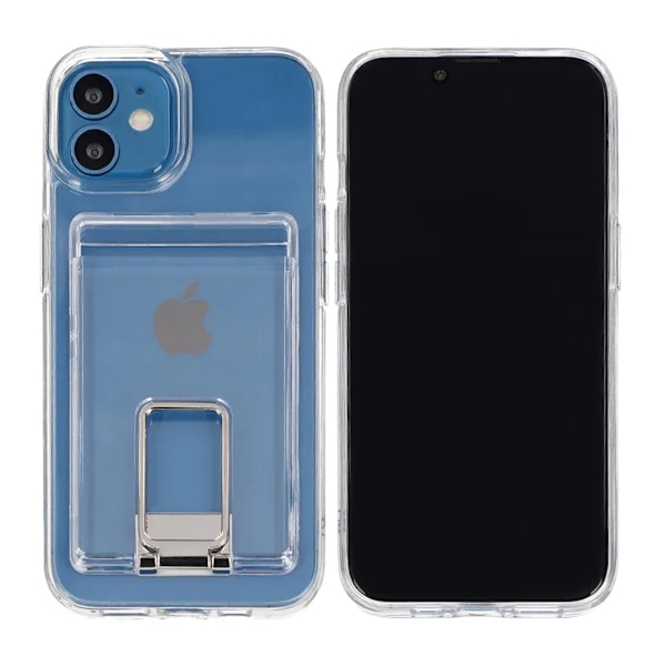 iPhone 11 Mobilskal med Korthållare och Stativ - Transparent Transparent