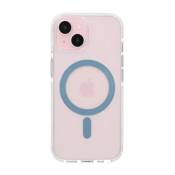 iPhone 15 Mobilskal Magnet Dubbelskydd - Blå Blå