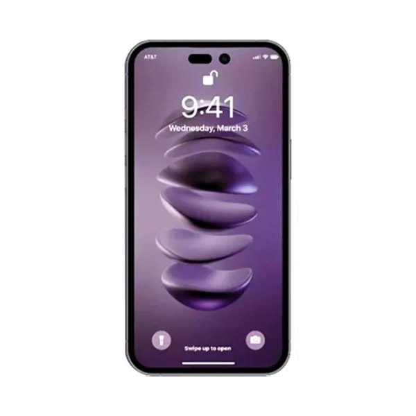 Skärmskydd iPhone 14 Pro Max - 3D Härdat Glas Svart Black