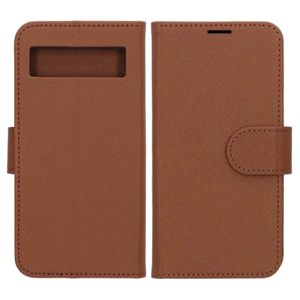 Google Pixel 8A Plånboksfodral med Stativ - Brun Brown