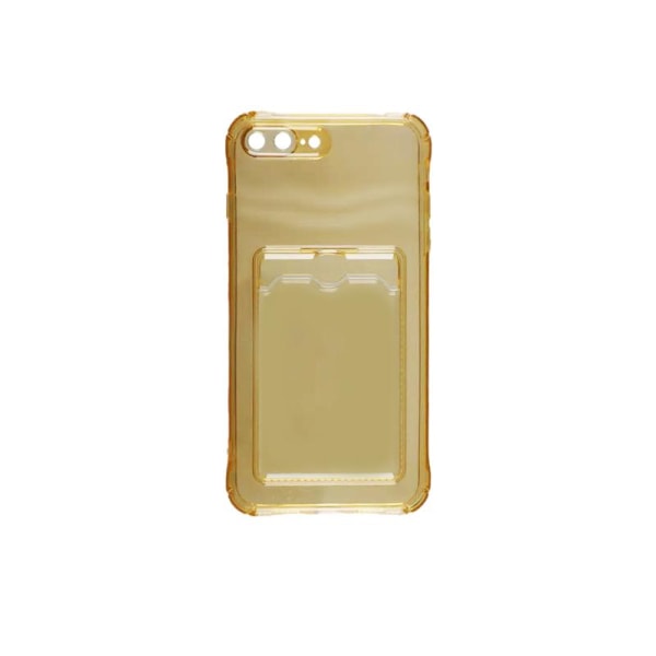 iPhone 7/8 Plus Stöttåligt Skal med Korthållare - Gul Gul