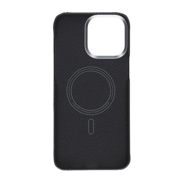 Kevlar Magsafe-kuori iPhone 15 Pro Maxille - Musta raidoilla musta