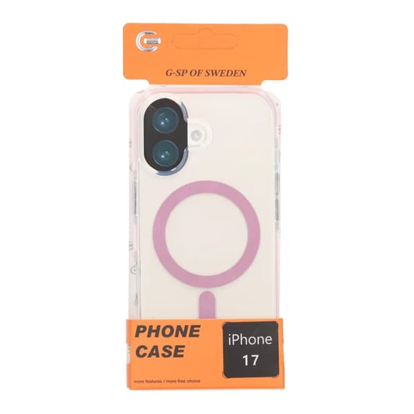 Mobilskal Magnet Dubbelskydd för iPhone 17 - Rosa rosa