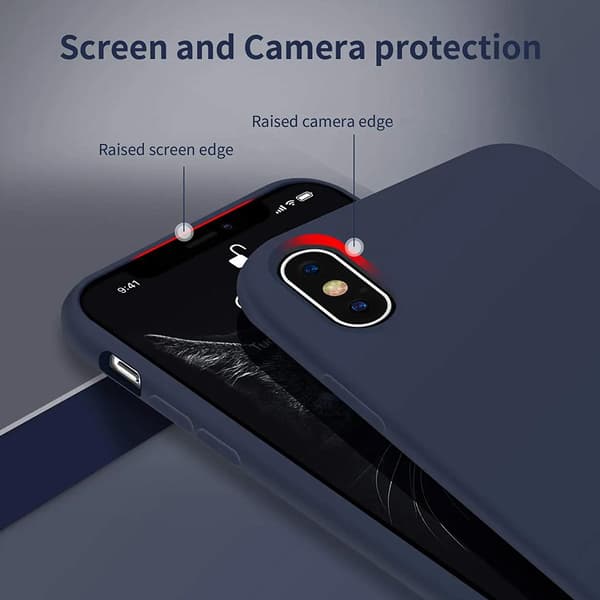 iPhone X/XS Silikonskal Rvelon - Blå Ice blue