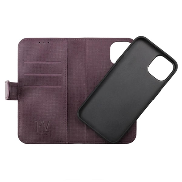 iPhone 14 Plus Plånboksfodral Magnet Rvelon - Lila Bordeaux