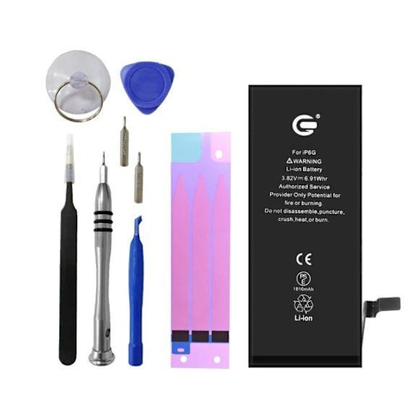 iPhone 6 Batteri Kit svart