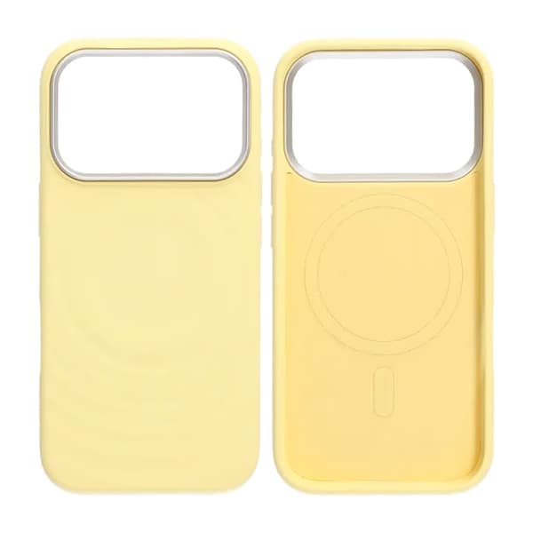 Mobilskal Silikon med Magsafe för iPhone 17 Pro Max - Gul Gul