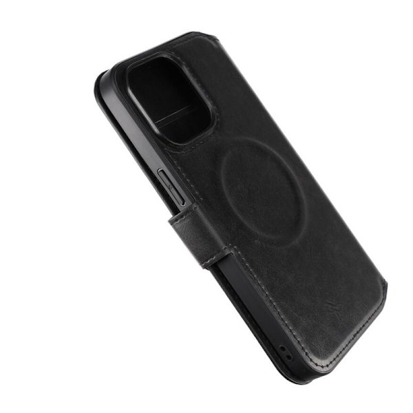 iPhone 15 Pro Max Plånboksfodral med Magsafe Rvelon - Svart Svart