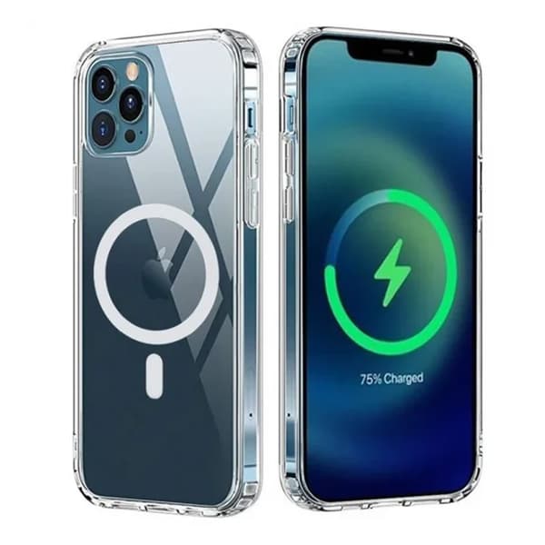 Mobilskal Stöttåligt Magsafe för iPhone 12 och 12 Pro - Klar läpinäkyvä