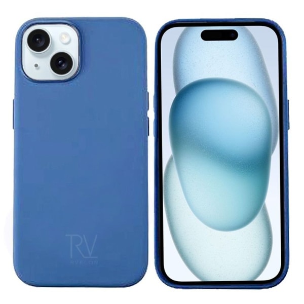 iPhone 15 Silikonskal Rvelon MagSafe - Blå Blue