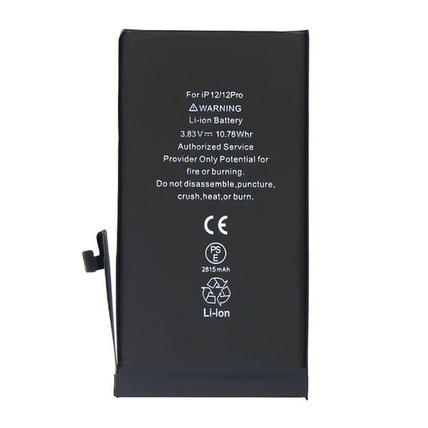 iPhone 12/12 Pro Batteri Hög Kvalité musta