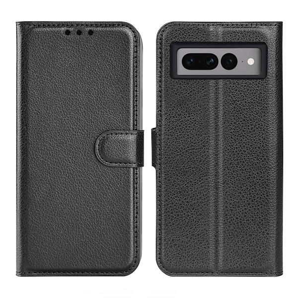 Google Pixel 7A Plånboksfodral med Stativ - Svart Black