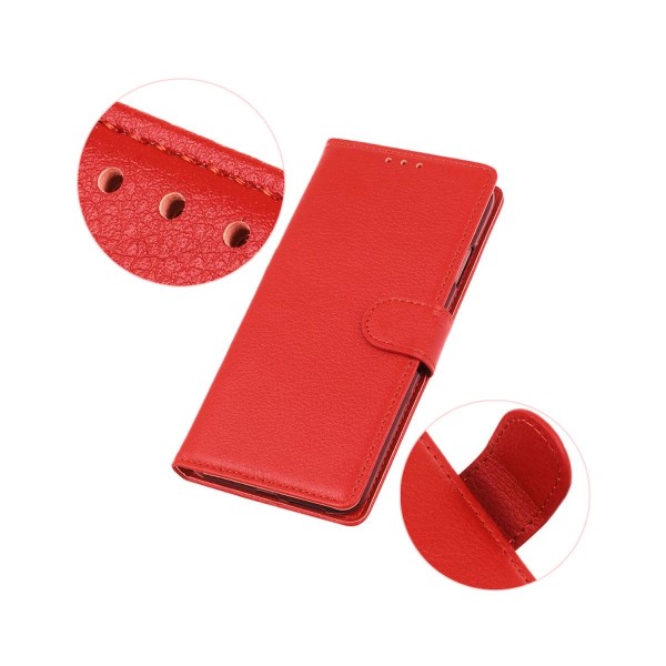 iPhone 13 Pro Plånboksfodral med Stativ - Röd Röd