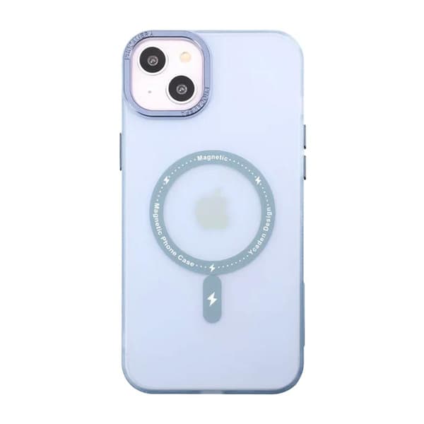 iPhone 14 Plus Mobilskal med MagSafe - Frostat Blå Blue