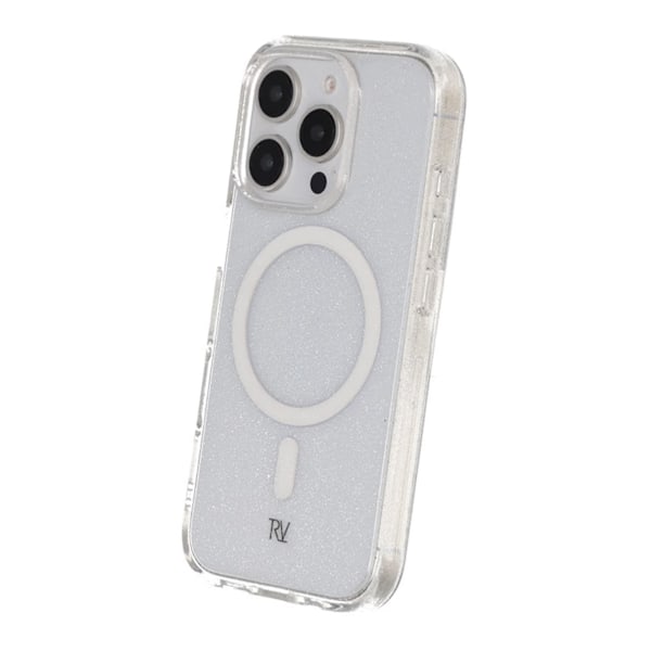 iPhone 16 Pro Rvelon Mobilskal TPU med MagSafe - Glitter Vit Vit